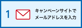 キャンペーンサイトでメールアドレスを入力